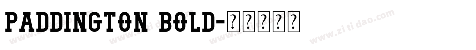 Paddington Bold字体转换